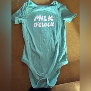 Cat & Jack Mint Green "Milk O'Clock" One-Piece